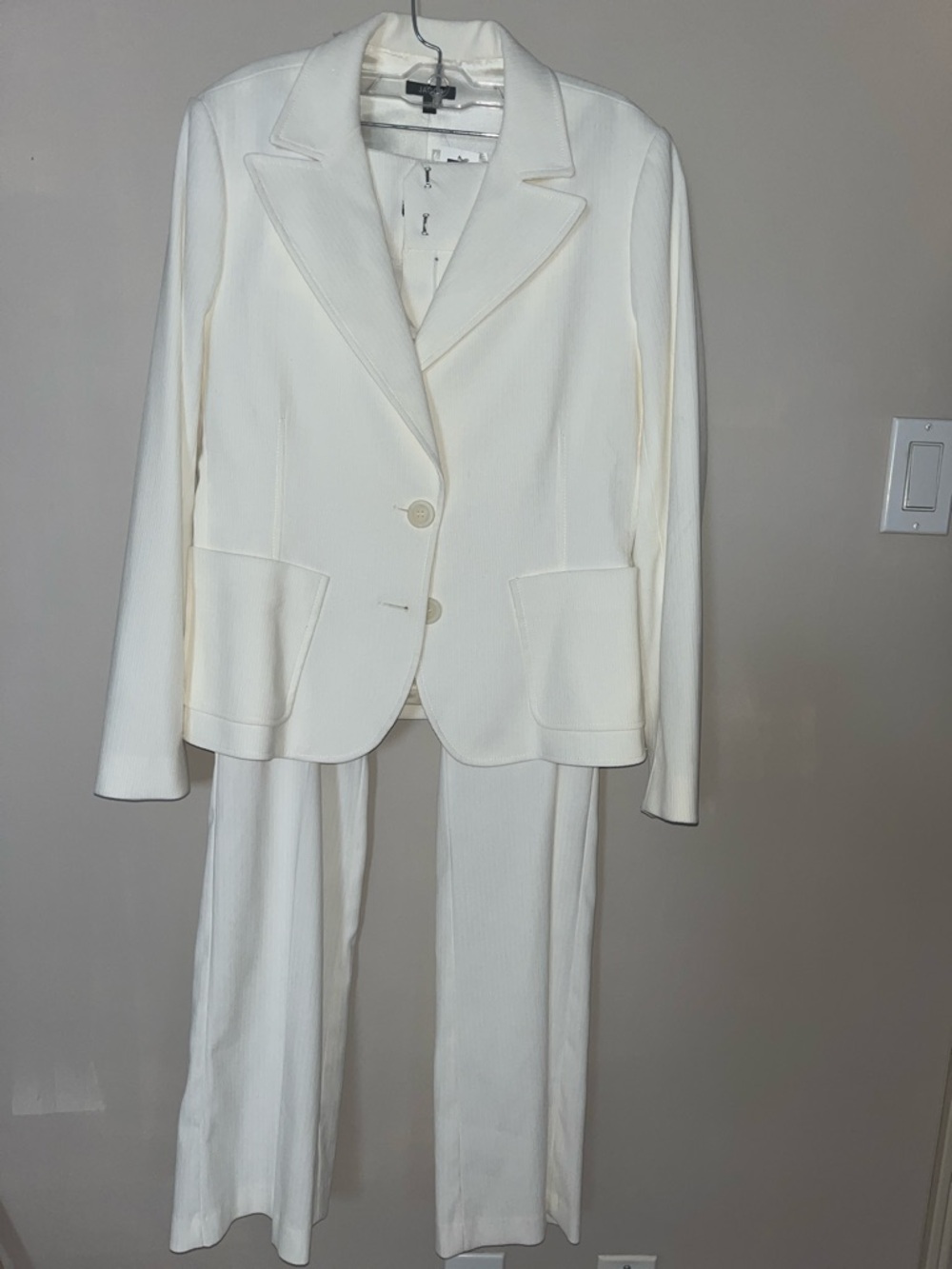 Two piece suit Jacob Cream Women's Blazer and Pant Suit